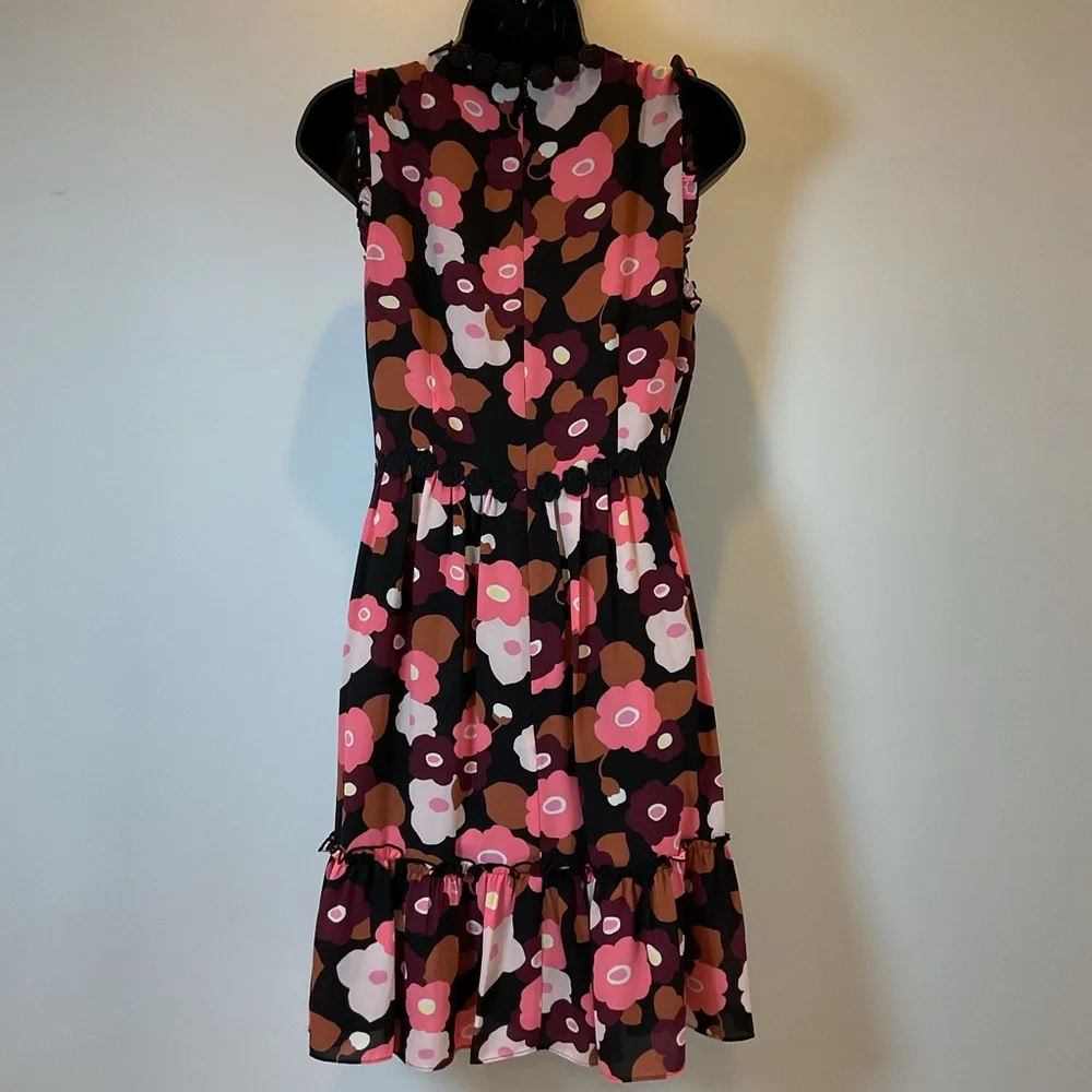 Kate‎ Spade New York Floral Sleeveless Ruffle Hem Dress